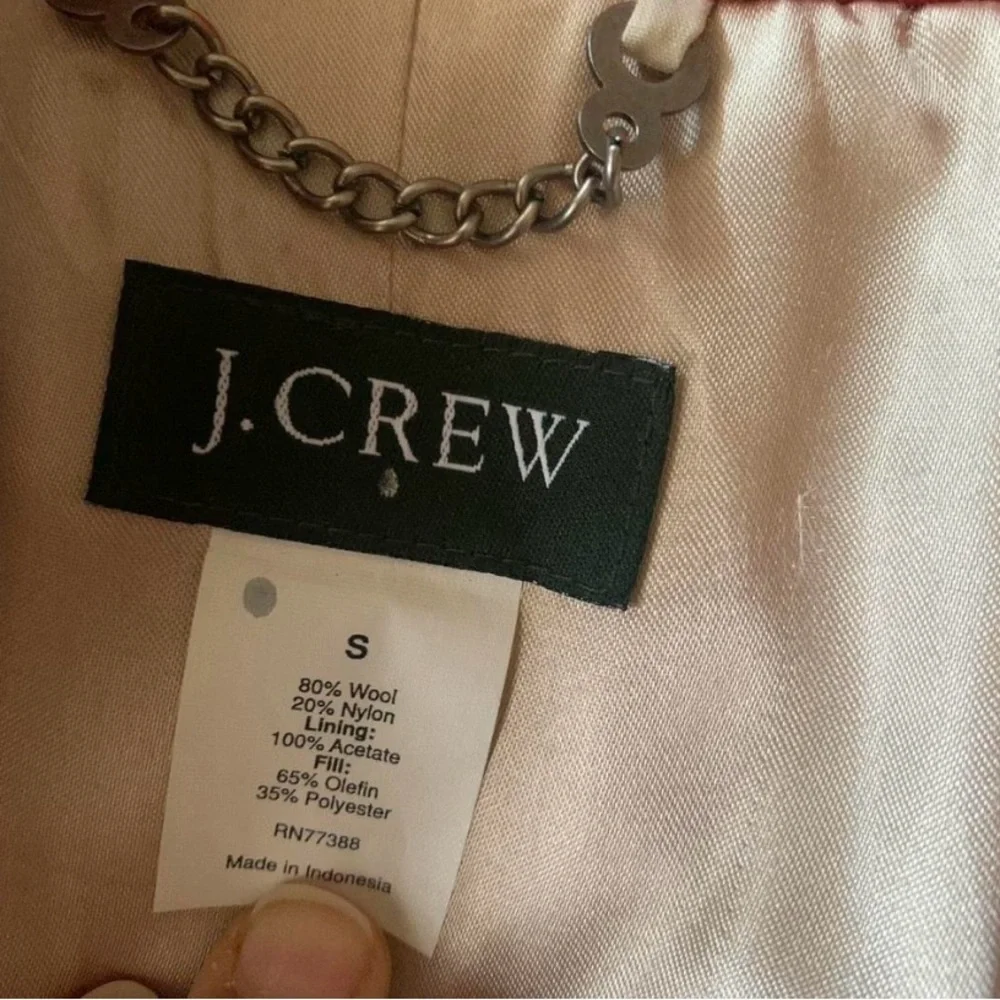 J.Crew majesty formal peacoat double breast size Small wool blend rusty orange - Picture 4 of 7
